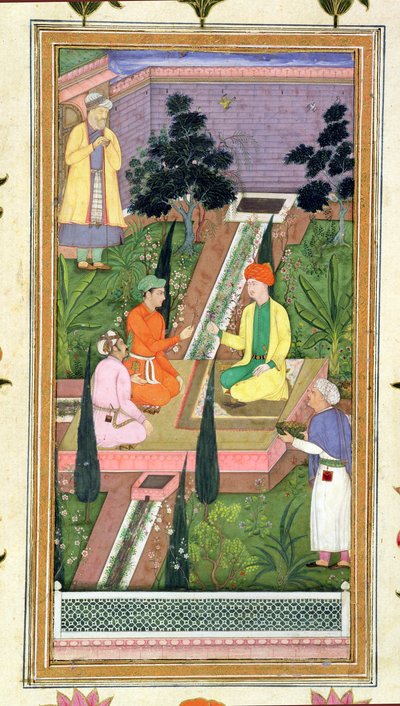 Water gardens, from the Clive Album by Mughal School