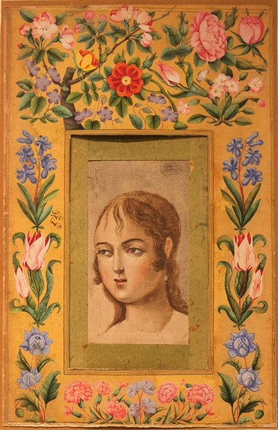 Painting of a Young Beauty, Iran by Muhammad Sadiq