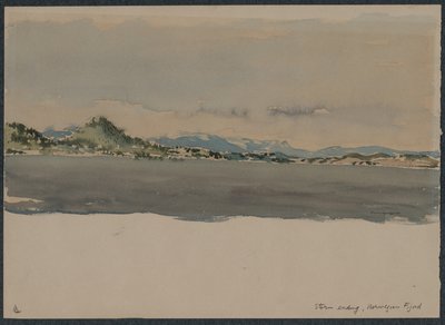 Storm Ending, Norwegian Fjord by Muirhead Bone