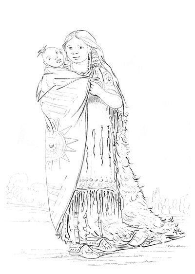 Native American Woman and Baby by Myers and Co