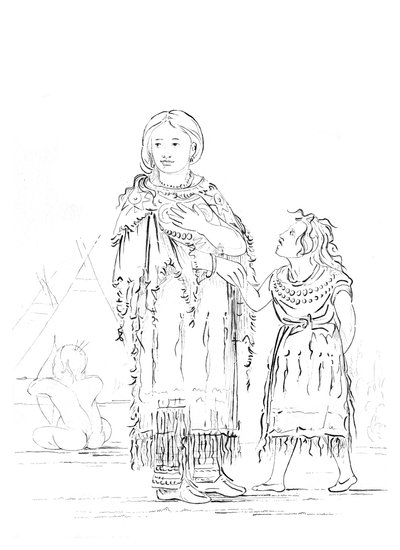 Native American Woman and Child, 1841 by Myers and Co
