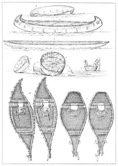 Sioux Canoes and Chippewa Snowshoes by Myers and Co