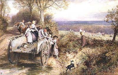 A Peep at the Hounds by Myles Birket Foster