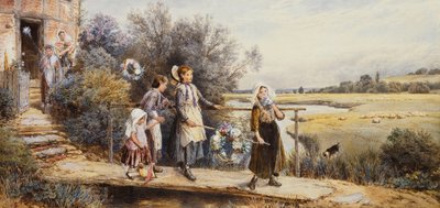 May Day Garlands by Myles Birket Foster
