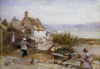 Runswick Bay, Yorkshire by Myles Birket Foster