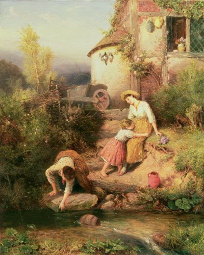 The Brook by Myles Birket Foster