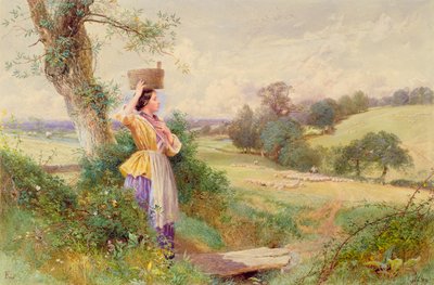 The Milkmaid by Myles Birket Foster