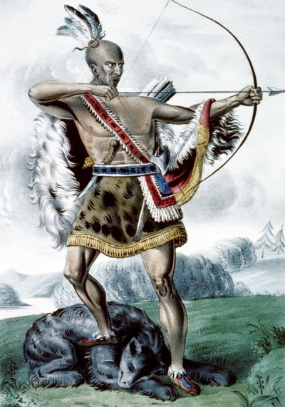 Indian Hunter by N. and Ives, J.M. Currier