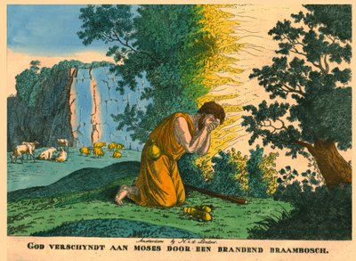 Moses and the Burning Bush by N v d Linden
