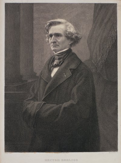 Hector Berlioz engraved by Metzmacher by Nadar