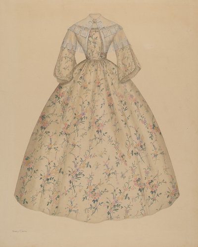 Dress with Cape Collar by Nancy Crimi