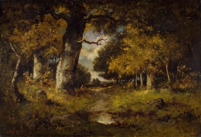 Woodland Scene by Narcisse Virgile Diaz de la Peña