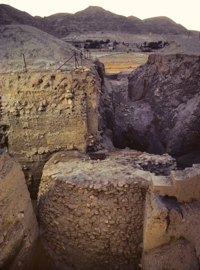 Trench at Neolithic archaeological site of Jericho by Nathan Benn