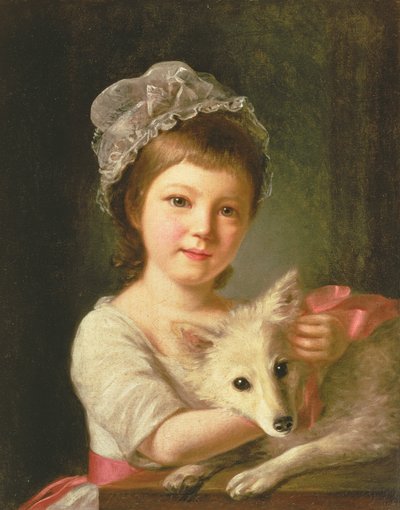 Young Girl with a Dog by Nathaniel Hone