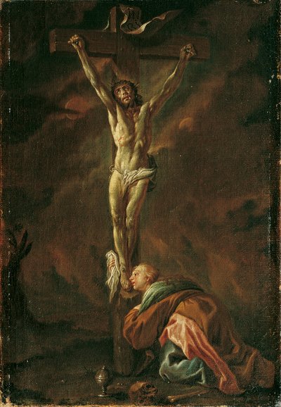 Christ on the Cross with Mary Magdalene by Leopold Blonder