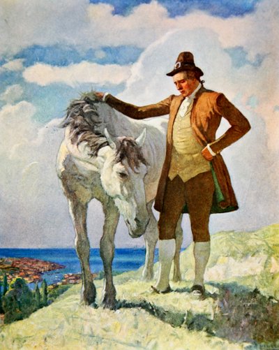 Horse and owner by Newell Convers Wyeth