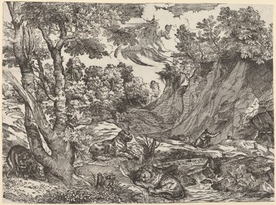 Saint Jerome in the Wilderness by Niccolò Boldrini after Titian