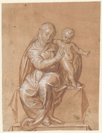 Seated Madonna with Child by Niccolò Giolfino (I)