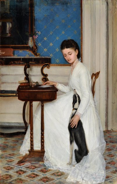 Lady with Greyhound by Niccolo Cannicci