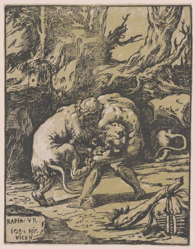 Hercules and the Nemean Lion by Niccolo Vicentino