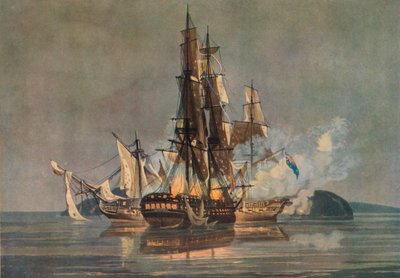 The Last Franco-British Frigate Action by Nicholas Pocock