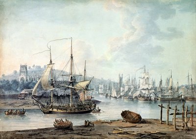 Towing a Warship out of Bristol Harbour by Nicholas Pocock