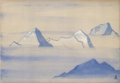 Himalayas, album leaf, 1934 by Nicholas Roerich