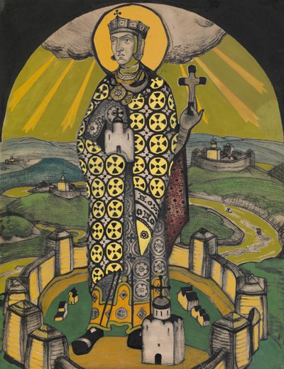 Saint Olga, Princess of Kiev by Nikolai Konstantinowitsch Roerich
