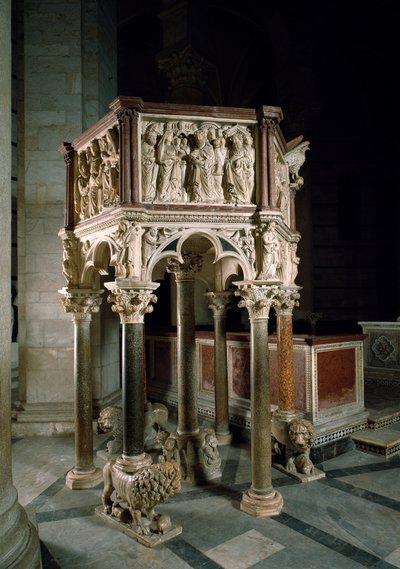 Pulpit of Baptistery of St John by Nicola Pisano