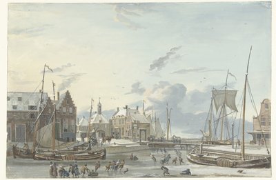 Winter View in Harlingen by Nicolaas Baur