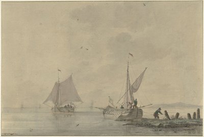 Still Water with Docked Boat by Nicolaas Wicart