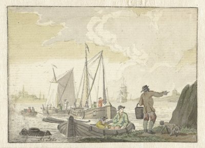 River View with Ships by Nicolaes Aartman