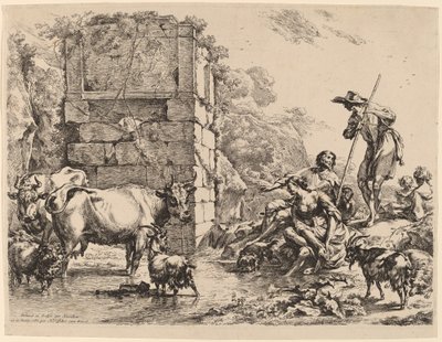 Cow Drinking, 1680 by Nicolaes Berchem