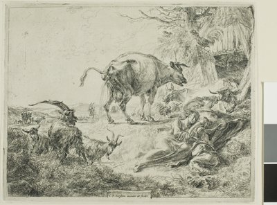 Cow Relieving Itself by Nicolaes Berchem
