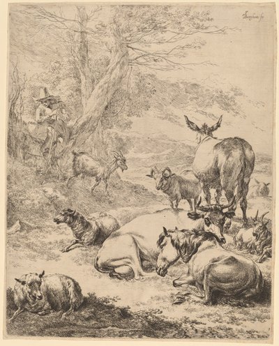 Resting Herd by Nicolaes Berchem