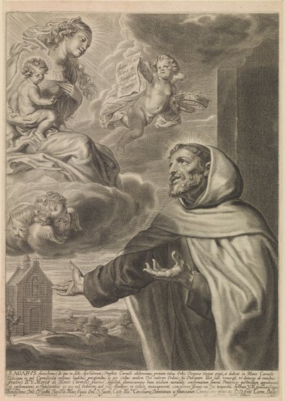 Saint Agabus of Jerusalem Worships Mary by Nicolaes Lauwers