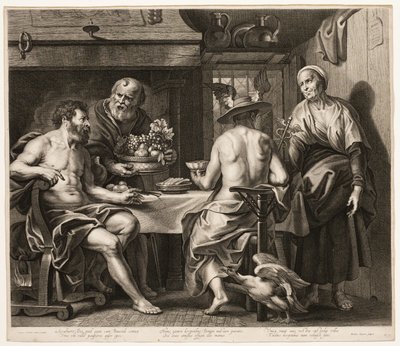 Jupiter and Mercury with Baucis and Philemon by Nicolaes Lauwers