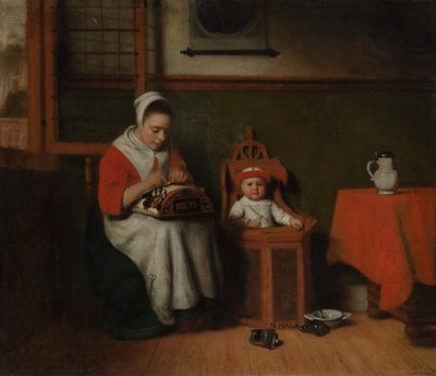 The Lacemaker, ca. 1656 by Nicolaes Maes