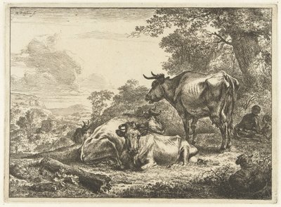 Three Resting Cows by Nicolaes Pietersz Berchem