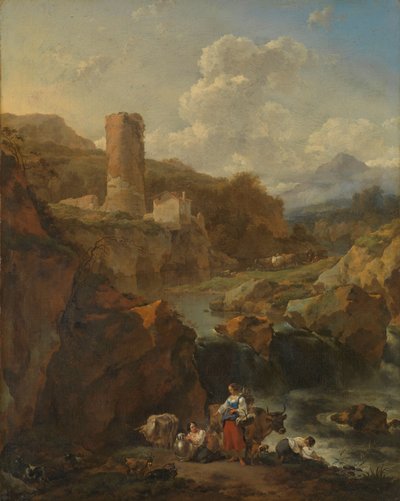 Italian Landscape by Nicolaes Pietersz Berchem