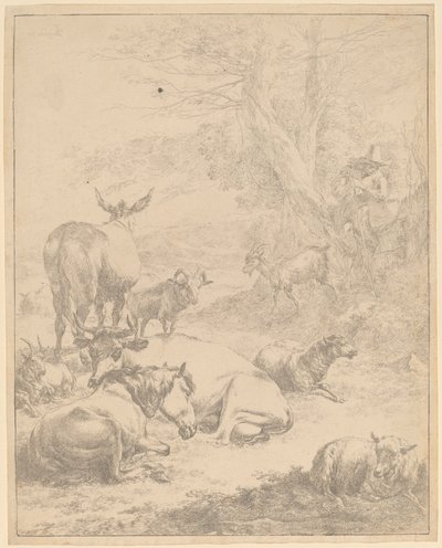 Resting Herd by Nicolaes Pietersz Berchem