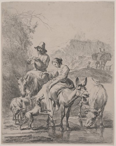 River Crossing by Nicolaes Pietersz. Berchem