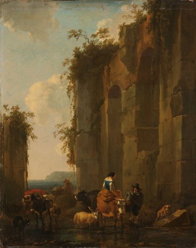 Ruins in Italy by Nicolaes Pietersz Berchem