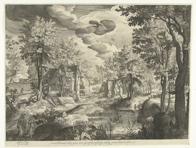 Landscape with Hagar and Ishmael by Nicolaes de Bruyn
