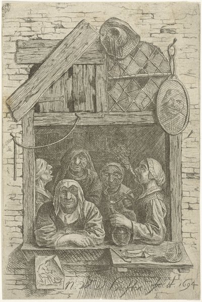 Five Women in a Window by Nicolaes van Haeften