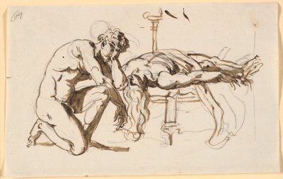 Achilles Mourning the Death of Patroclus by Nicolai Abildgaard