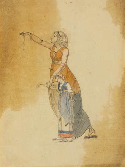 A Mother and Her Little Girl by Nicolai Abildgaard