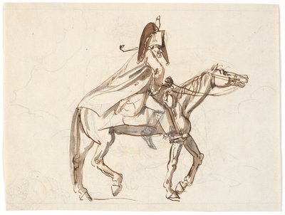 Caricature of a Military Person on Horseback by Nicolai Abildgaard