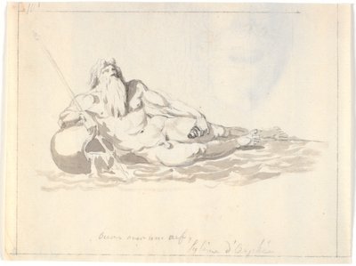 The Ocean, a Reclining Sea God by Nicolai Abildgaard