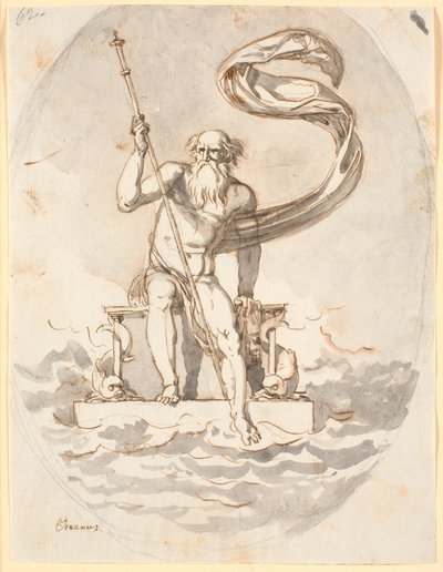 Oceanus on His Throne in the Sea by Nicolai Abildgaard